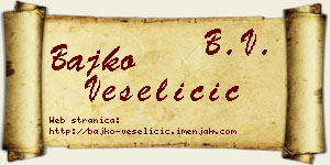 Bajko Veseličić vizit kartica